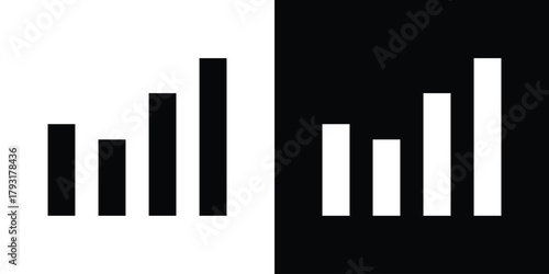 Stats icon vector graphics. filled vector sign, Symbol illustration.