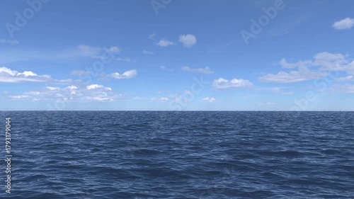 Water surface and sky - loop background