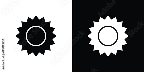 Sun icon vector graphics. filled vector sign, Symbol illustration.