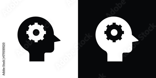 Thinking icon vector graphics. filled vector sign, Symbol illustration.