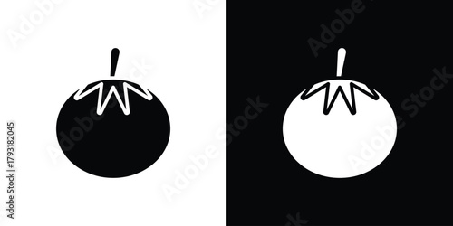 Tomato icon vector graphics. filled vector sign, Symbol illustration.