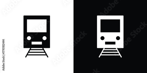 Train icon vector graphics. filled vector sign, Symbol illustration.