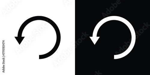 Undo icon vector graphics. filled vector sign, Symbol illustration.