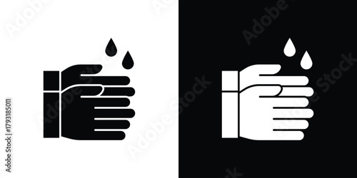 Wash your hands icon vector graphics. filled vector sign, Symbol illustration.