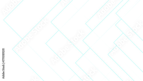 Abstract Minimalist Cyan Geometric Line Pattern with White Tech Background with Zigzag Shapes & Chevron Grid for Clean Web, Corporate & Digital Design