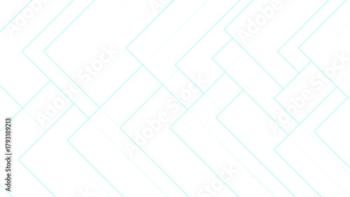 Abstract Minimalist Cyan Geometric Line Pattern with White Tech Background with Zigzag Shapes & Chevron Grid for Clean Web, Corporate & Digital Design