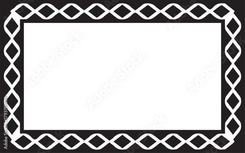 black and white frame with clipping path