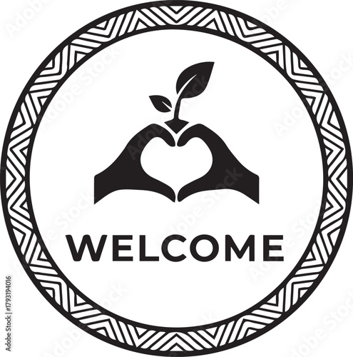 vector illustration of an welcome