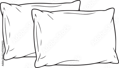 vector illustration of a pillow