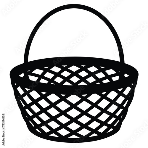 woven basket on white