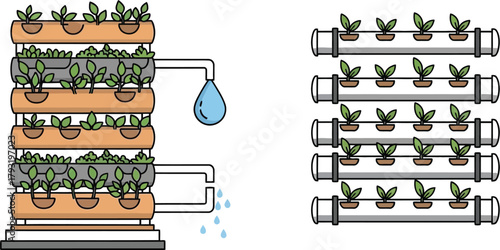 Innovative vertical hydroponic garden system for sustainable urban farming