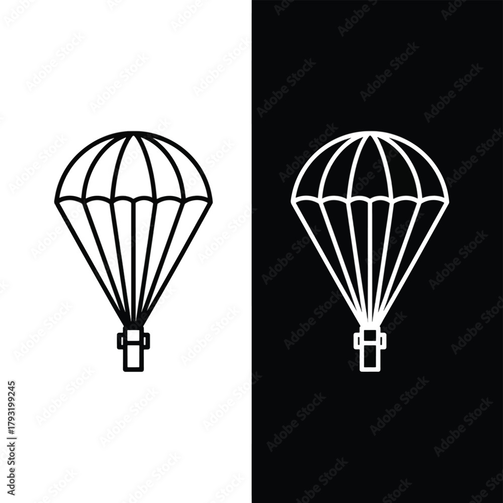 Obraz premium Parachute outline icon simple vector illustration for app design isolated on background