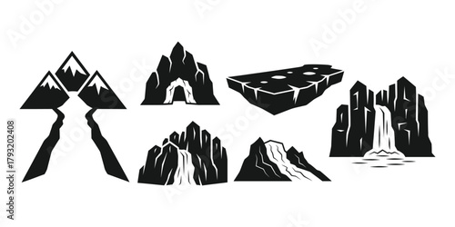 Glacier silhouette vector design illustration