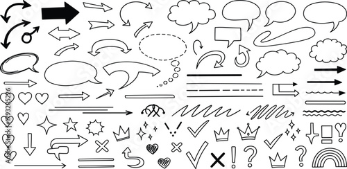 Collection of Hand-Drawn Sparkle and Starburst Icons