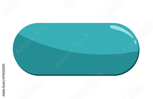 Free Download Long, rounded, empty, green button showing glossy surface - GFXLoad