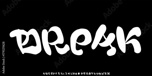 Comic Font. Groovy Font. Creative Hand Drawn Uppercase, lowercase, Street Art Classic Lettering Fashion Designs Typography modern style decorative vintage concept vector illustration