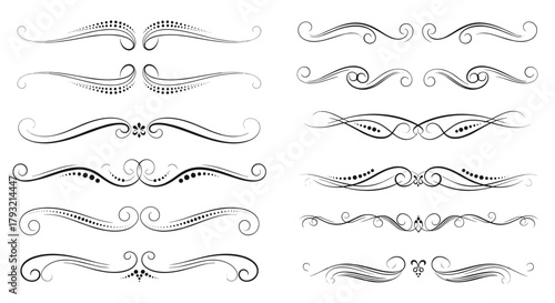 Ornate decorative borders and dividers for design projects.