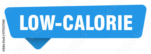 low-calorie sticker. low-calorie blue sign isolated on transpatent background