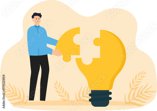 Businessman working creative thinking for business marketing ideas. teamwork in business and solving Business solutions. Brainstorming and looking for new solutions concept
