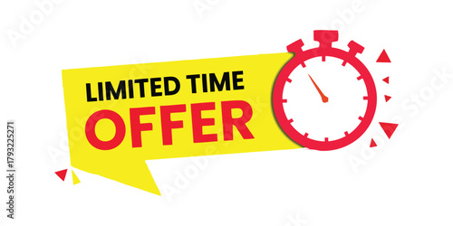 Limited Time Offer with Stopwatch Graphic