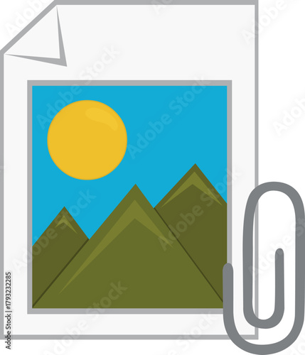 vector illustration icon attach computer file jpg image picture