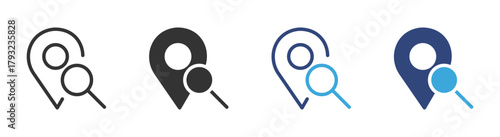 search location icon set, vector illustration . 