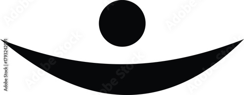 Minimalist Abstract Black Symbol of Harmony