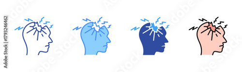 Epilepsy Icon, Multi Styles Icon Set