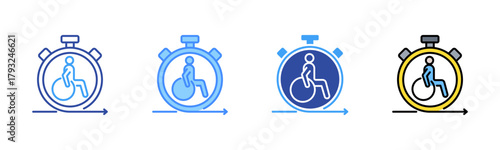 Disability Icon, Multi Styles Icon Set