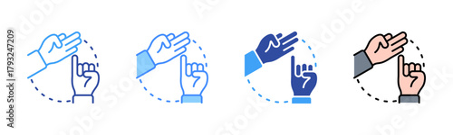 Sign Language Icon, Multi Styles Icon Set