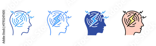 Migraine Icon, Multi Styles Icon Set