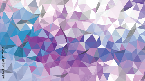 Monochromatic Royal Purple Low Poly Abstract Background with Intense Geometric Texture
