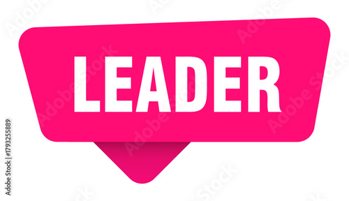 leader magenta sticker isolated on transpatent background. leader sign
