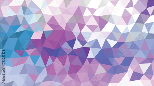 Vivid Pink, Purple, and Blue Low Poly Geometric Abstract Background Design
