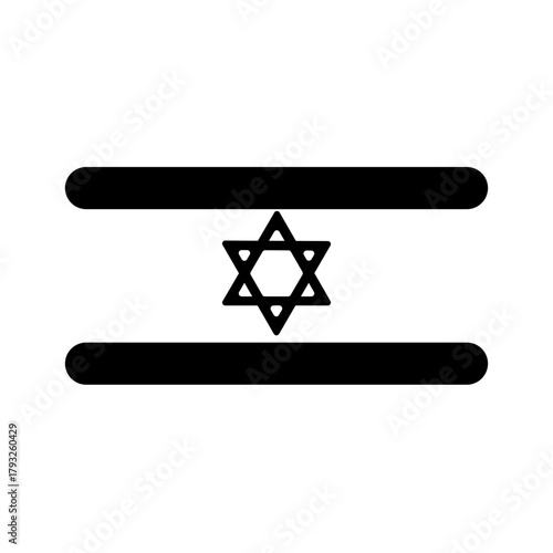 ISRAEL FLAG BLACK