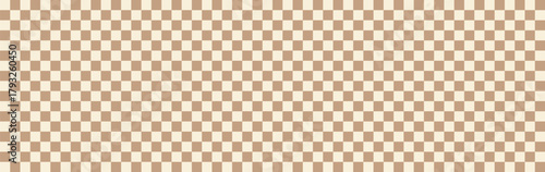Marble Chess Floor Background. Checkered brown and beige diner pattern with irregular grid for a minimalist wallpaper and vintage backdrop..