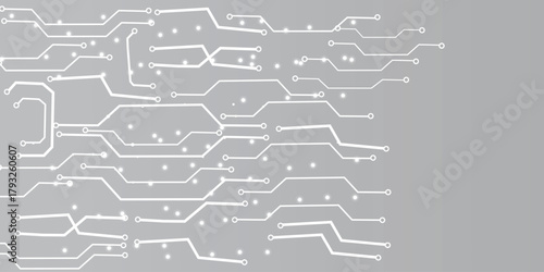 Abstract technology background Grey white ,Hi tech digital connect, communication, high technology concept, science, technology background