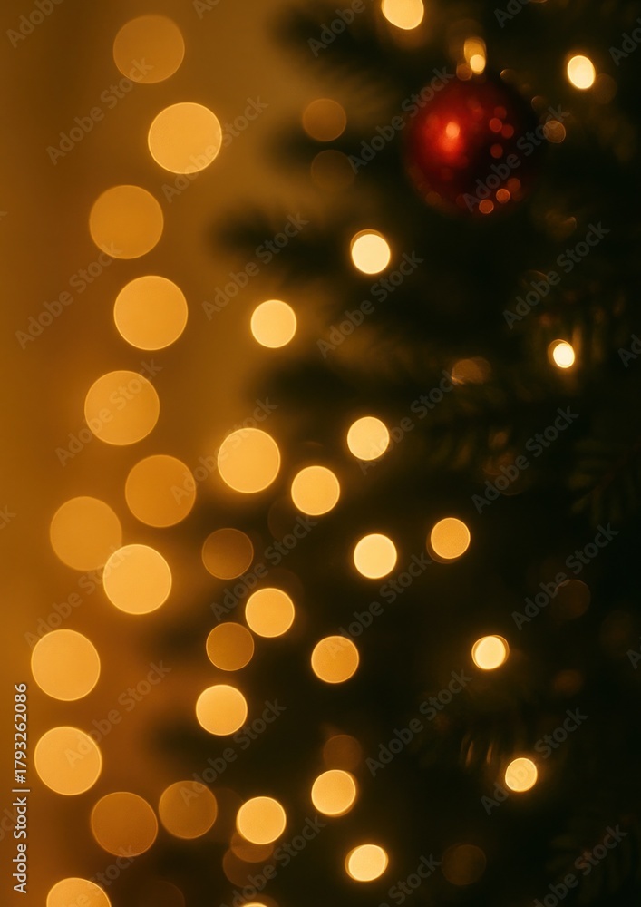 Obraz premium Warm festive bokeh lights wallpaper.
