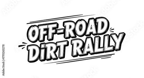 Off Road Dirt Rally Logo Design for Extreme Sports Events.