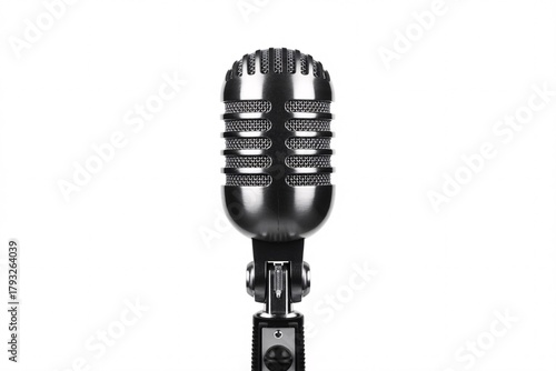 Vintage microphone retro style classic mic recording studio audio equipment