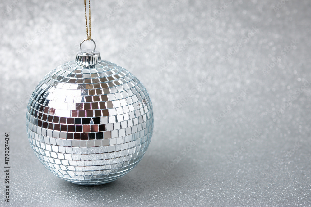 Fototapeta premium A Disco Ball Christmas Ornament