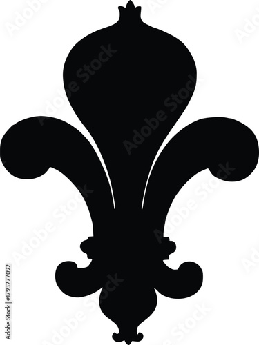 Fleur de lis sketch symbol vector illustration set black and white design art logo icon drawing