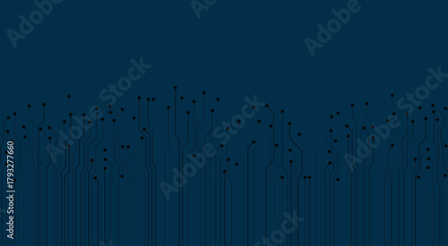 Digital technology concept. Top view of electronic motherboard as background. Illustration