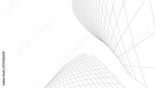 Architectural drawings vector 3d illustration