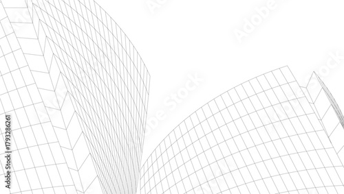 Architectural drawings vector 3d illustration