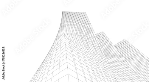 Architectural drawings vector 3d illustration
