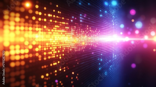 Wallpaper Mural Dynamic, glowing, colorful, digital tunnel Torontodigital.ca