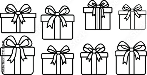 Gift present box ribbon bow birthday celebration holiday christmas surprise party