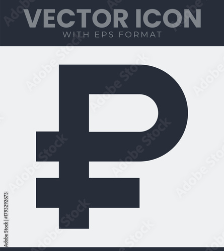 Russian ruble currency symbol icon, money exchange and transactions