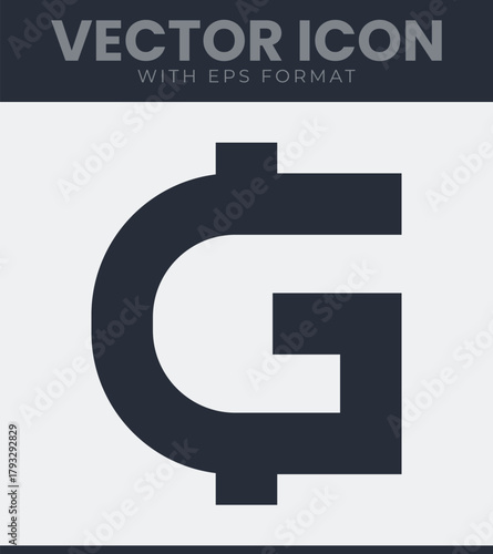 Haitian gourde currency symbol vector icon for financial transactions, global money exchange and economy